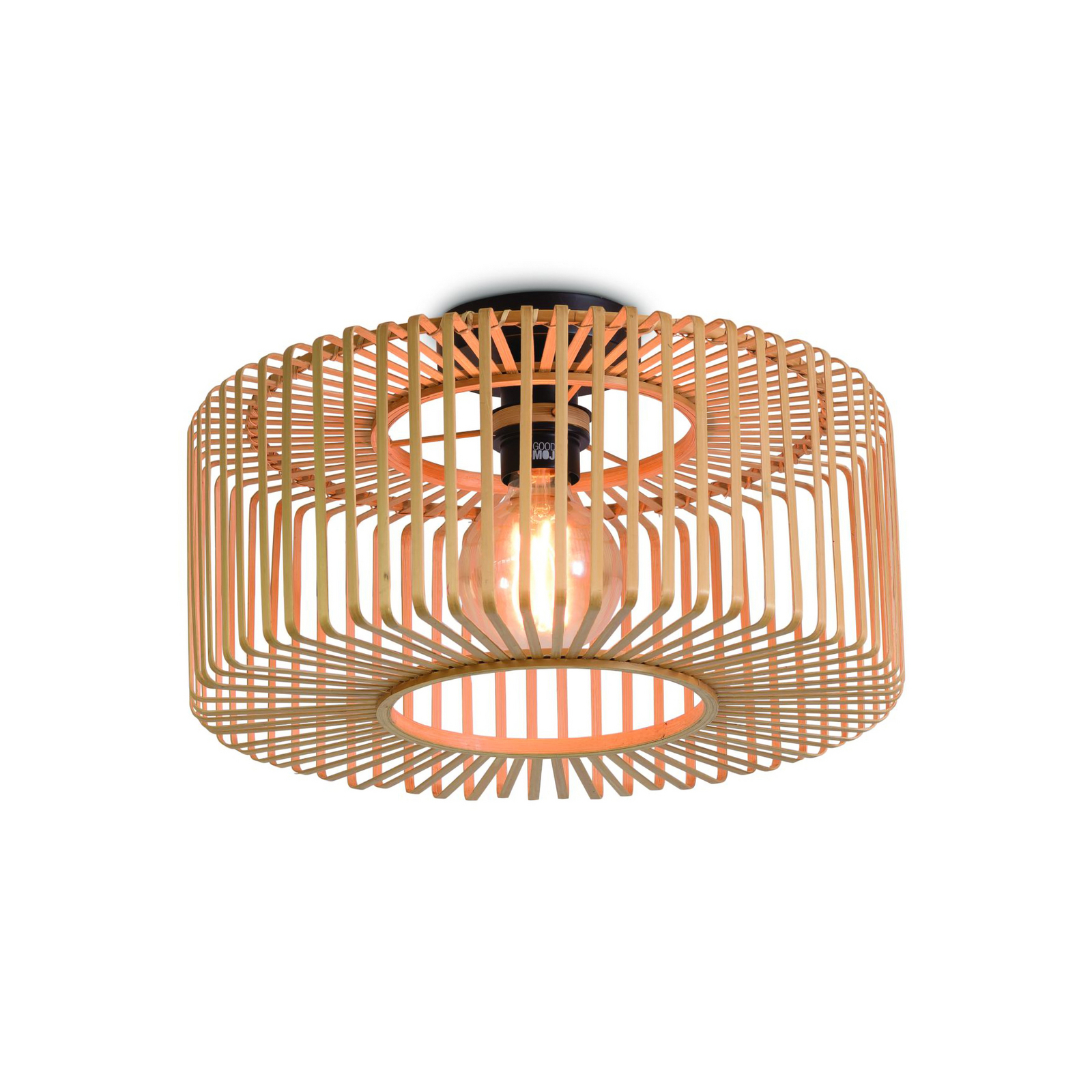 GOED & MOJO Bromo plafondlamp gemaakt van bamboe, Ø 40cm